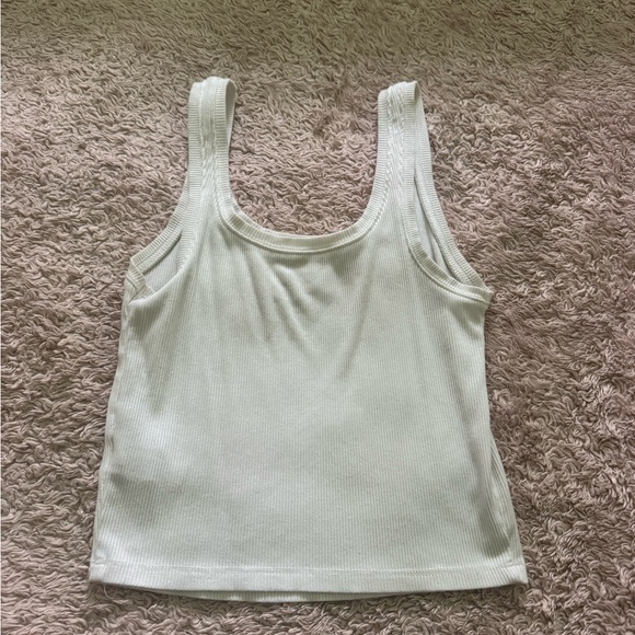Wild Fable White Ribbed Tank Top - Picture 4 of 7